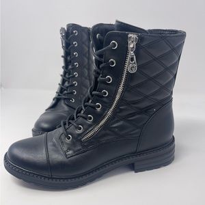 GBG (G By Guess) Los Angeles Women’s Gelsa Quilted Black Goth/Combat Boots 8.5